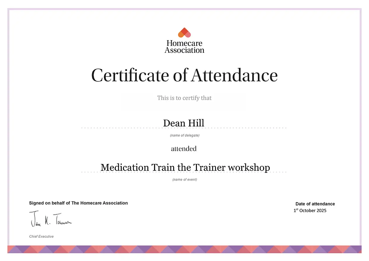 Dean Hill Medication Train the Trainer